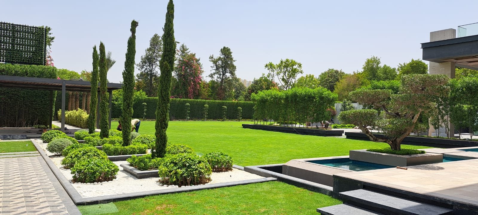 Premium landscaped garden by Metron World Nursery